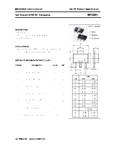 Inchange Semiconductor bfq591  . Electronic Components Datasheets Active components Transistors Inchange Semiconductor bfq591.pdf