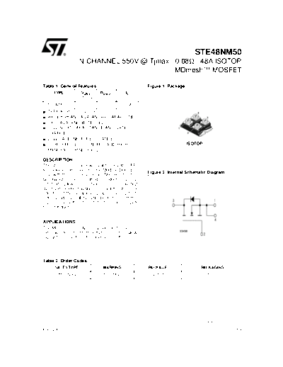 ST ste48nm50  . Electronic Components Datasheets Active components Transistors ST ste48nm50.pdf