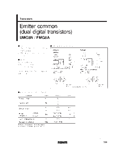 Rohm umg8n  . Electronic Components Datasheets Active components Transistors Rohm umg8n.pdf