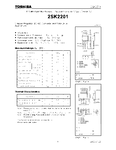 Toshiba 2sk2201  . Electronic Components Datasheets Active components Transistors Toshiba 2sk2201.pdf