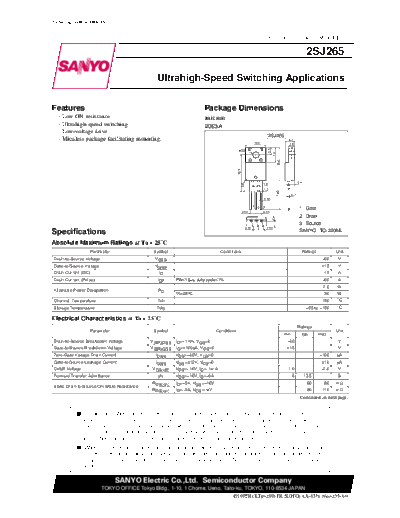 2 22sj265  . Electronic Components Datasheets Various datasheets 2 22sj265.pdf