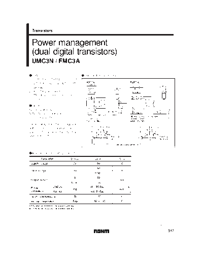 Rohm umc3n  . Electronic Components Datasheets Active components Transistors Rohm umc3n.pdf