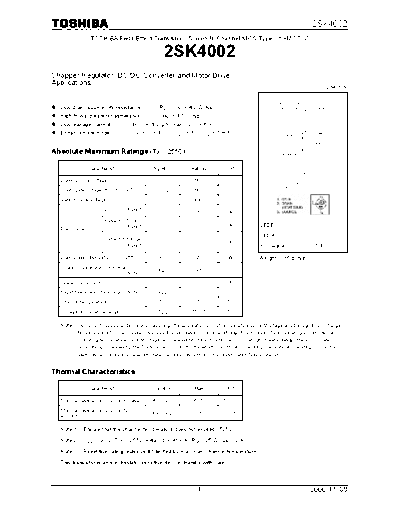 Toshiba 2sk4002  . Electronic Components Datasheets Active components Transistors Toshiba 2sk4002.pdf