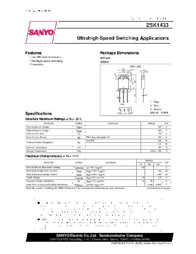 2 22sk1433  . Electronic Components Datasheets Various datasheets 2 22sk1433.pdf
