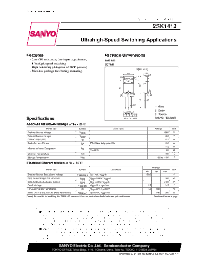 2 22sk1412  . Electronic Components Datasheets Various datasheets 2 22sk1412.pdf