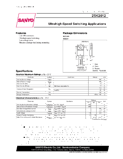 2 22sk2012  . Electronic Components Datasheets Various datasheets 2 22sk2012.pdf