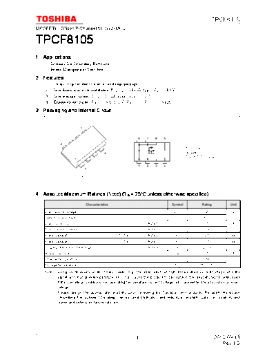 Toshiba tpcf8105 en datasheet 100913  . Electronic Components Datasheets Active components Transistors Toshiba tpcf8105_en_datasheet_100913.pdf