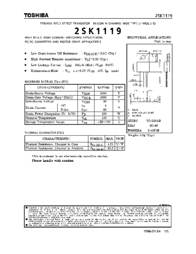 2 22sk1119  . Electronic Components Datasheets Various datasheets 2 22sk1119.pdf