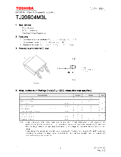 Toshiba tj20s04m3l 110810  . Electronic Components Datasheets Active components Transistors Toshiba tj20s04m3l_110810.pdf