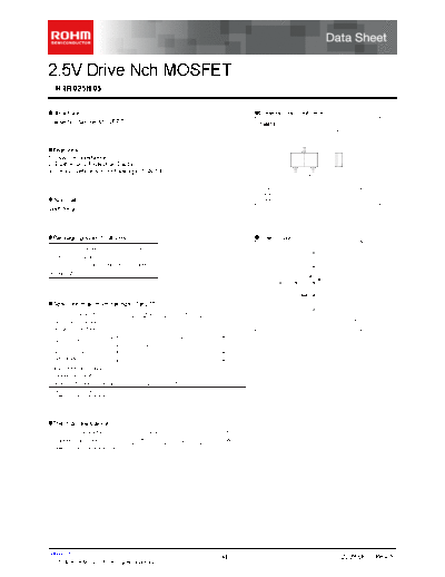 Rohm rtr025n05  . Electronic Components Datasheets Active components Transistors Rohm rtr025n05.pdf