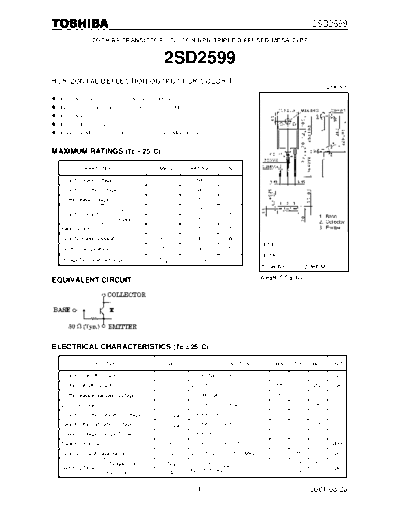 Toshiba 2sd2599  . Electronic Components Datasheets Active components Transistors Toshiba 2sd2599.pdf