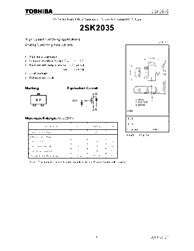 Toshiba 2sk2035  . Electronic Components Datasheets Active components Transistors Toshiba 2sk2035.pdf