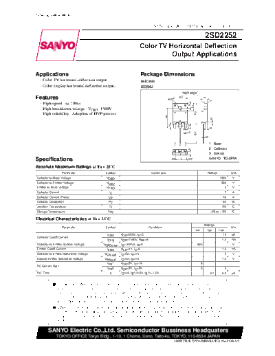 2 22sd2252  . Electronic Components Datasheets Various datasheets 2 22sd2252.pdf