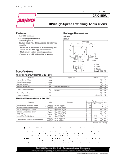 . Electronic Components Datasheets 22sk1908  . Electronic Components Datasheets Various datasheets 2 22sk1908.pdf