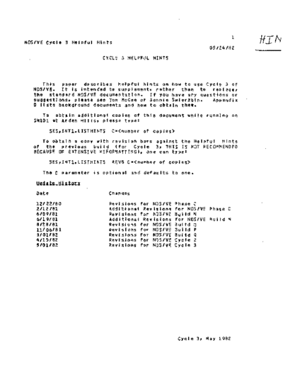 cdc NOS VE Build 3 Helpful Hints May82  . Rare and Ancient Equipment cdc cyber cyber_180 NOS_VE integration NOS_VE_Build_3_Helpful_Hints_May82.pdf