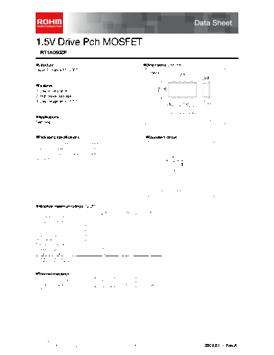 Rohm rt1a050zp  . Electronic Components Datasheets Active components Transistors Rohm rt1a050zp.pdf