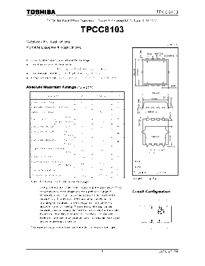 Toshiba tpcc8103 en datasheet 100114  . Electronic Components Datasheets Active components Transistors Toshiba tpcc8103_en_datasheet_100114.pdf