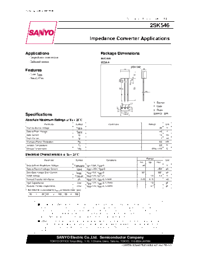 2 22sk546  . Electronic Components Datasheets Various datasheets 2 22sk546.pdf