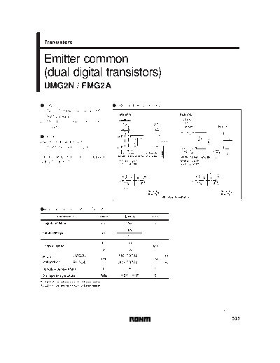 Rohm umg2n fmg2a g2 sot23-5 sot353  . Electronic Components Datasheets Active components Transistors Rohm umg2n_fmg2a_g2_sot23-5_sot353.pdf