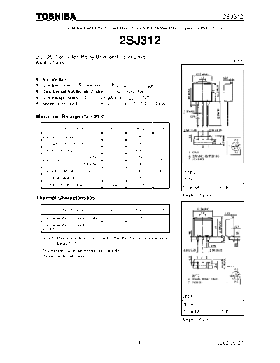 Toshiba 2sj312  . Electronic Components Datasheets Active components Transistors Toshiba 2sj312.pdf