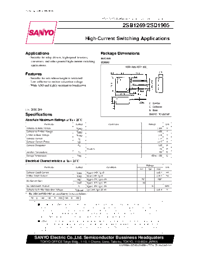 2 22sd1905  . Electronic Components Datasheets Various datasheets 2 22sd1905.pdf