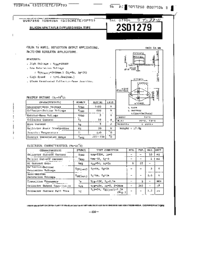 Toshiba 2sd1279  . Electronic Components Datasheets Active components Transistors Toshiba 2sd1279.pdf