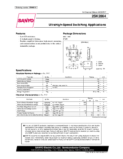. Electronic Components Datasheets 22sk2864  . Electronic Components Datasheets Various datasheets 2 22sk2864.pdf