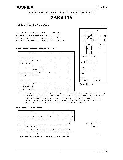 Toshiba 2sk4115 100129  . Electronic Components Datasheets Active components Transistors Toshiba 2sk4115_100129.pdf