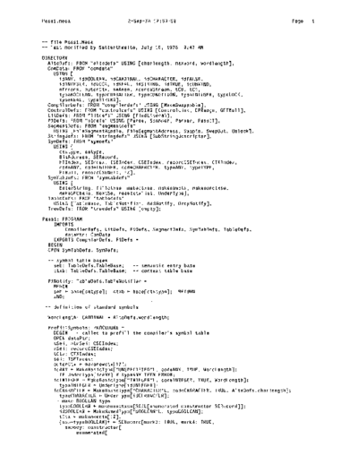 xerox Pass1.mesa Sep78  xerox mesa 4.0_1978 listing Mesa_4_Compiler Pass1.mesa_Sep78.pdf
