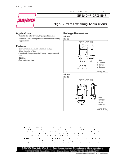 2 22sd1816  . Electronic Components Datasheets Various datasheets 2 22sd1816.pdf