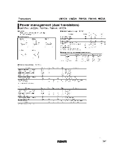 Rohm umy3n  . Electronic Components Datasheets Active components Transistors Rohm umy3n.pdf