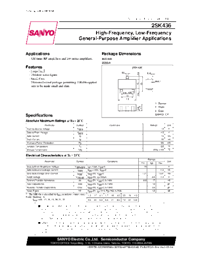 2 22sk436  . Electronic Components Datasheets Various datasheets 2 22sk436.pdf