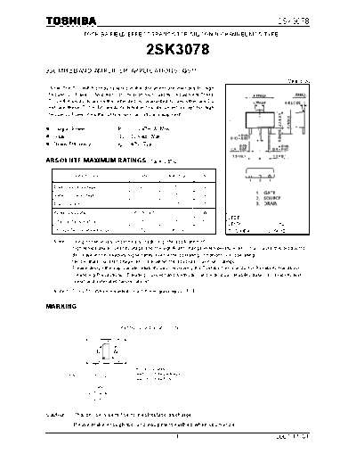 Toshiba 2sk3078  . Electronic Components Datasheets Active components Transistors Toshiba 2sk3078.pdf