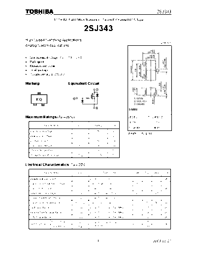 Toshiba 2sj343  . Electronic Components Datasheets Active components Transistors Toshiba 2sj343.pdf