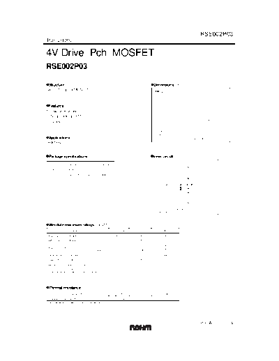 Rohm rse002p03  . Electronic Components Datasheets Active components Transistors Rohm rse002p03.pdf