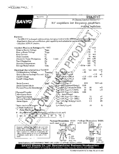 2 sk1747  . Electronic Components Datasheets Various datasheets 2 22sk1747.pdf