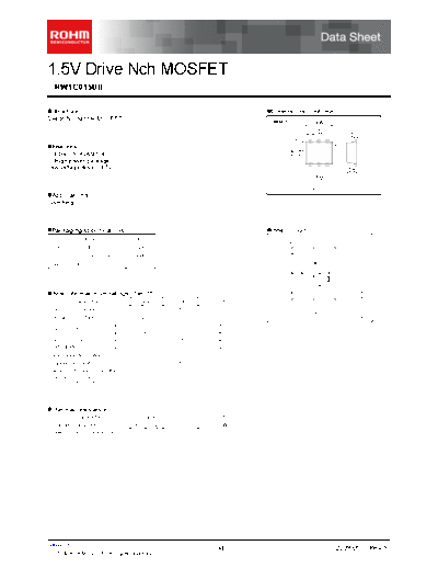 Rohm rw1c015un  . Electronic Components Datasheets Active components Transistors Rohm rw1c015un.pdf