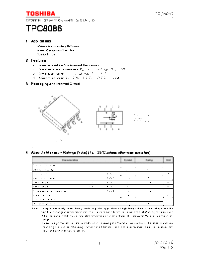 Toshiba tpc8086 en datasheet 100716  . Electronic Components Datasheets Active components Transistors Toshiba tpc8086_en_datasheet_100716.pdf