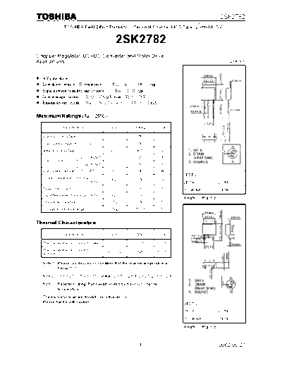 Toshiba 2sk2782  . Electronic Components Datasheets Active components Transistors Toshiba 2sk2782.pdf