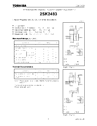 . Electronic Components Datasheets 2sk2493  . Electronic Components Datasheets Active components Transistors Toshiba 2sk2493.pdf