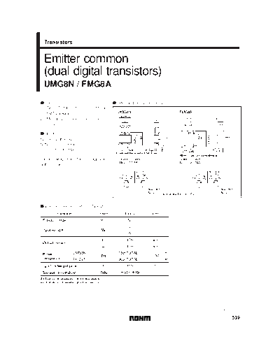 Rohm umg8n fmg8a g2 sot23-5 sot353  . Electronic Components Datasheets Active components Transistors Rohm umg8n_fmg8a_g2_sot23-5_sot353.pdf