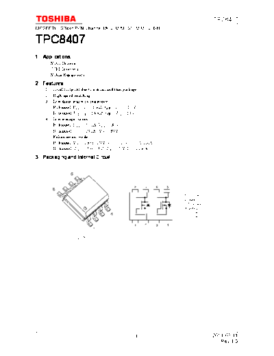 Toshiba tpc8407 en datasheet 110311  . Electronic Components Datasheets Active components Transistors Toshiba tpc8407_en_datasheet_110311.pdf