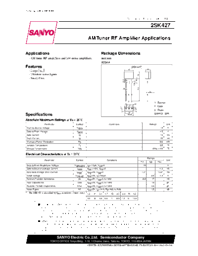 2 22sk427  . Electronic Components Datasheets Various datasheets 2 22sk427.pdf