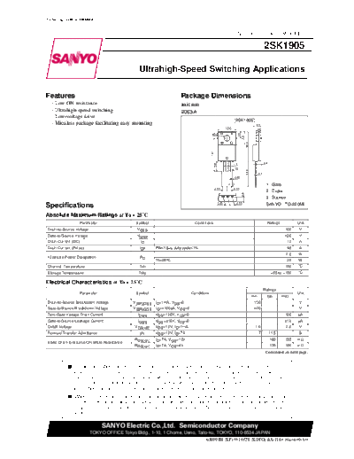 2 22sk1905  . Electronic Components Datasheets Various datasheets 2 22sk1905.pdf