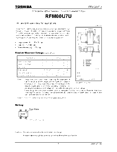 Toshiba rfm00u7u 090130  . Electronic Components Datasheets Active components Transistors Toshiba rfm00u7u_090130.pdf