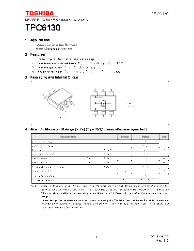 Toshiba tpc6130 en datasheet 110407  . Electronic Components Datasheets Active components Transistors Toshiba tpc6130_en_datasheet_110407.pdf