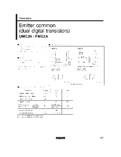 Rohm umg3n fmg3a g3 sot23-5 sot353  . Electronic Components Datasheets Active components Transistors Rohm umg3n_fmg3a_g3_sot23-5_sot353.pdf