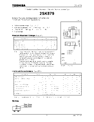 Toshiba 2sk879  . Electronic Components Datasheets Active components Transistors Toshiba 2sk879.pdf