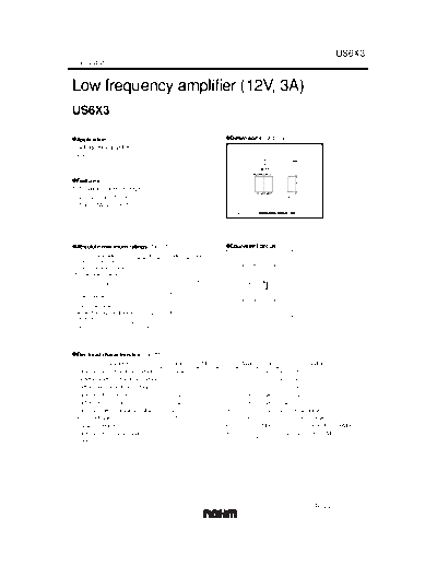 Rohm us6x3  . Electronic Components Datasheets Active components Transistors Rohm us6x3.pdf