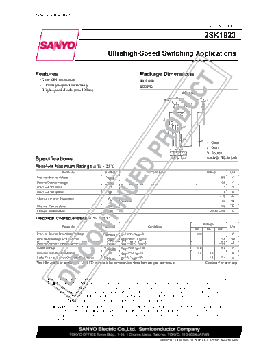 2 22sk1923  . Electronic Components Datasheets Various datasheets 2 22sk1923.pdf